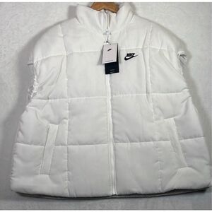 Nike Sportswear Classic Puffer Therma-FIT Loose Vest White FB7679-100‎ Women's L